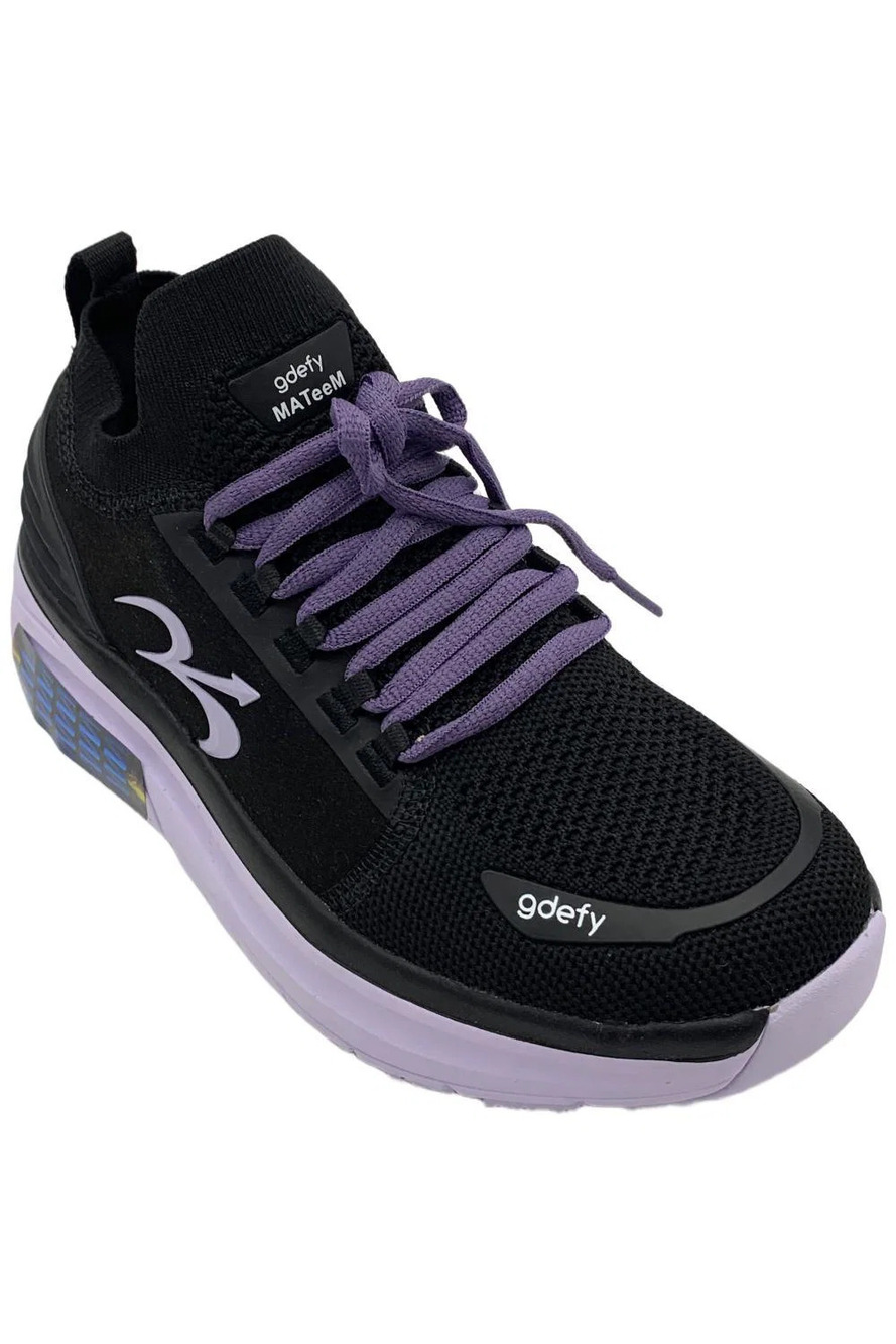 GDEFY VersoShock Orthotic Knit Active Sneakers MATeeM Black/Purple - Medium